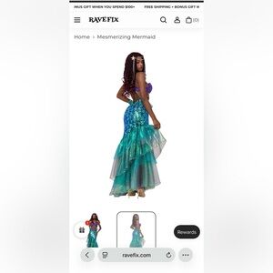 Mermaid Costume - Purple and Green